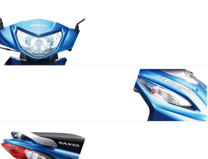 110CC EngineGas Powered Motorcycle , Sanya Bike Elastic Seat LED Spotlight